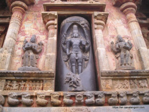 Lingodbhava is a Shaiva sectarian icon where Shiva is depicted rising from the Lingam (an infinite fiery pillar)