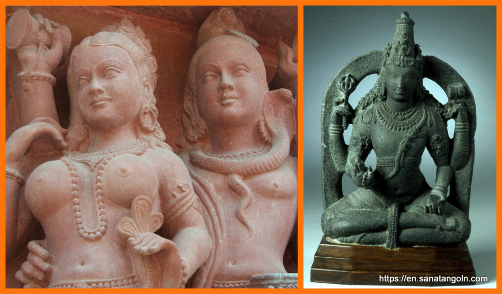 Shiva is depicted both as an ascetic yogi, and as a householder with goddess Parvati.